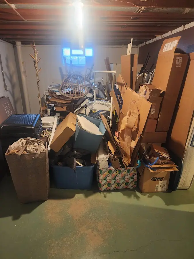 Roll-off dumpster container at job site for Concrete Dumpster Rental in Ashton-Sandy Spring